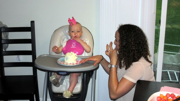 I don't think Cody even got through the cream cheese frosting to taste the cake!